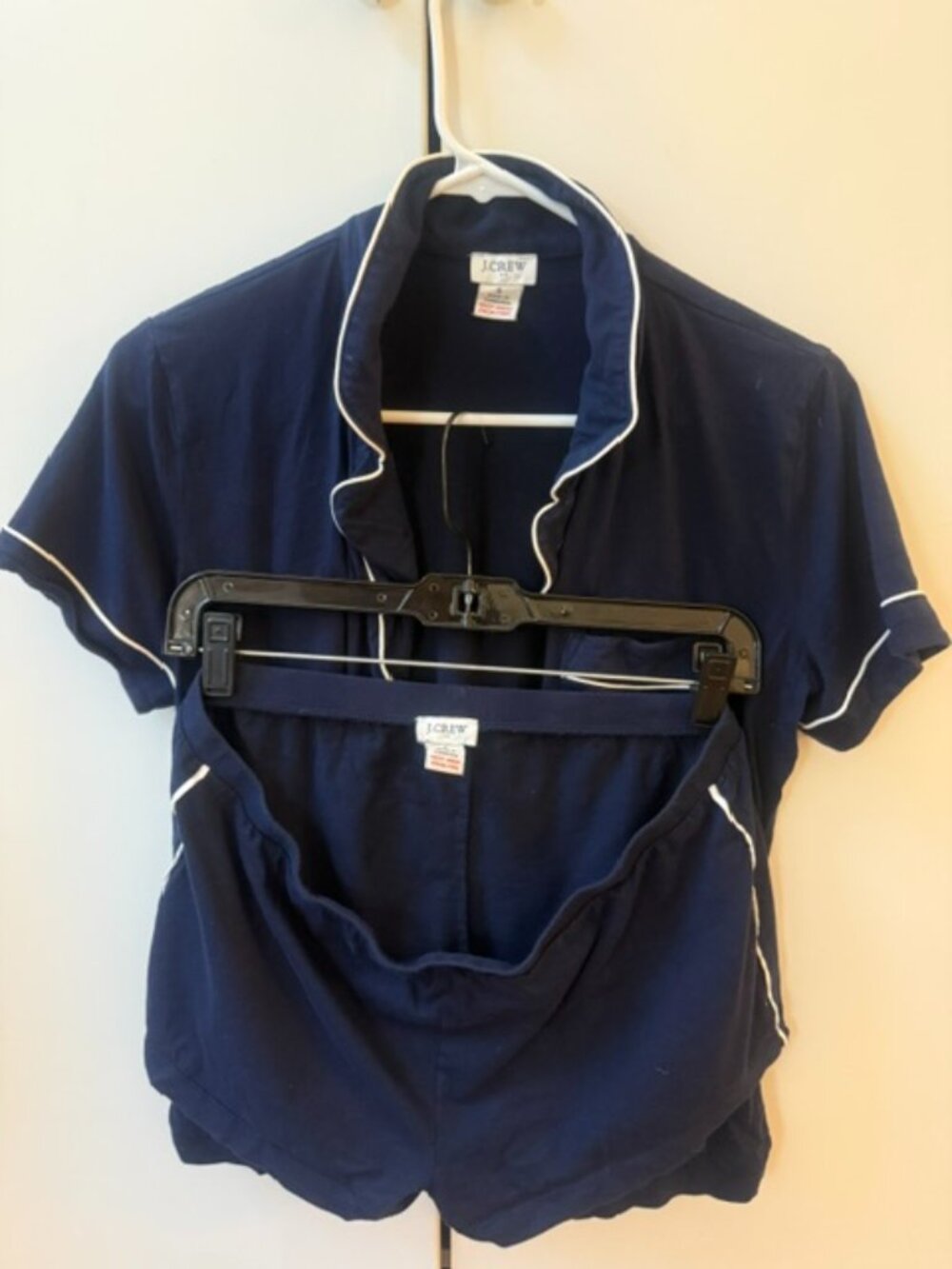 J.Crew navy cotton sleep set - top & bottom - size small